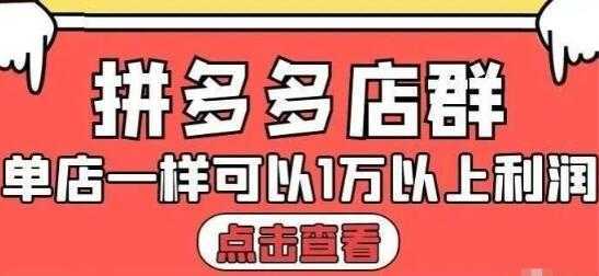 大凯电商《拼多多店群运营》单店一样可以产出1万5以上利润-丞铭网课
