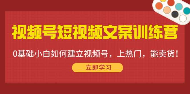 视频号短视频文案训练营：0基础小白如何建立视频号，上热门，能卖货！-丞铭网课