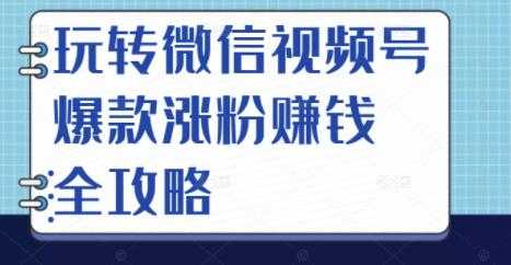 玩转微信视频号爆款涨粉赚钱全攻略，让你快速抓住流量风口，收获红利财富-丞铭网课