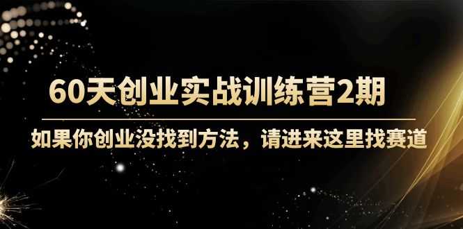 60天创业实战训练营2期：如果你创业没找到方法，进来这里找赛道-价值3000元-丞铭网课